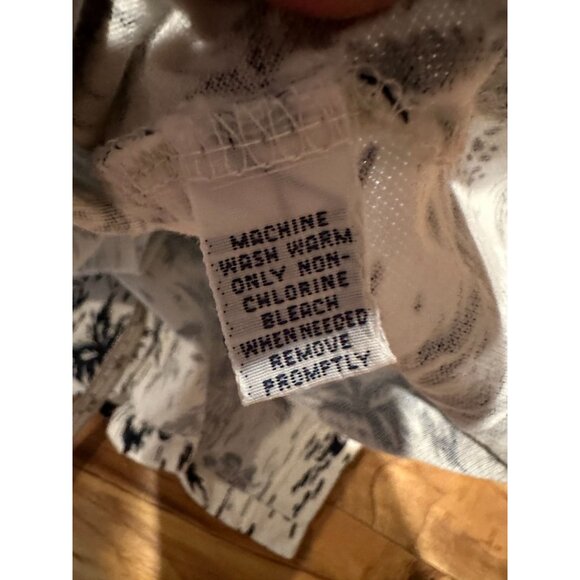 Polo Ralph Lauren Hawaiian Shirt XL Tropical Palm Print Short Sleeve Made Marian - Picture 5 of 10